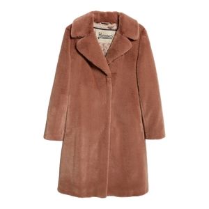 Herno Single Breasted Faux Fur Coat New Size 2 US / 38 IT, CAMEL